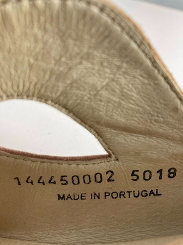 Zapatos sin cordones FLY London beige/rosa gamuza cuero plata tacón bloque 1,75" talla 8,5 - Imagen 9 de 22