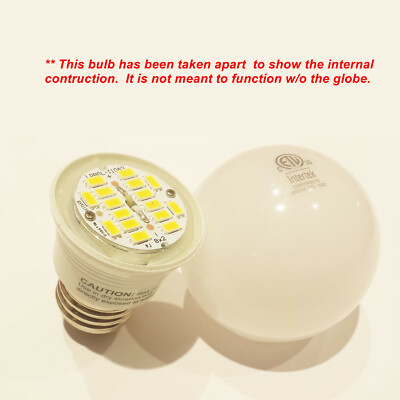 (10x) LED Dimmable 7w 2-1/2 inch Globe type Bulbs A19 (2-1/2 in) Warm White E26