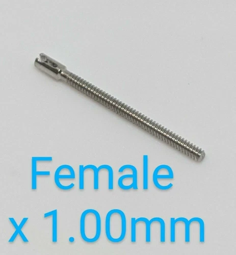 Female Stem Extension   x 1.00mm  Tap size 9 Swiss made   x 1 piece