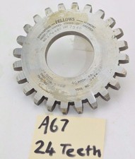 FELLOWS GEAR SHAPER 1-3/4" Bore , 24 T, PA 20 , CIR 3.758 , D F 281 Pitch 6/8