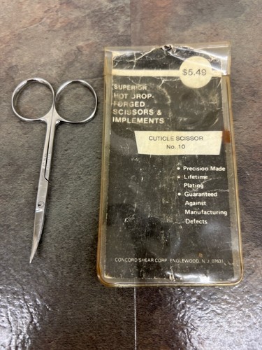 VINTAGE CONCORD SHEAR CORP CUTICLE SCISSORS NO 10 STAINLESS (WBP007582)