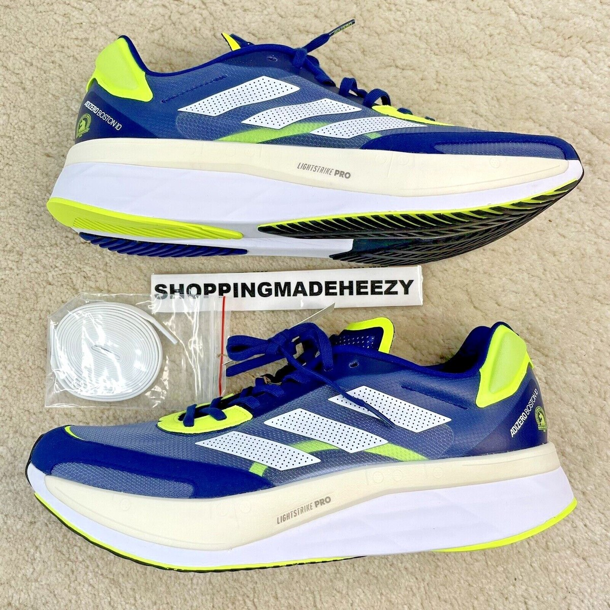 Adidas Adizero Boston 10 Marathon Running Shoes Men\'s Size 13 Blue 2022 GY0929 New adidas Adizero Boston 10 Marathon Men main image 2