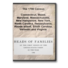 Heads of Families Complete 1790 First US Census Genealogy Family Tree - C577