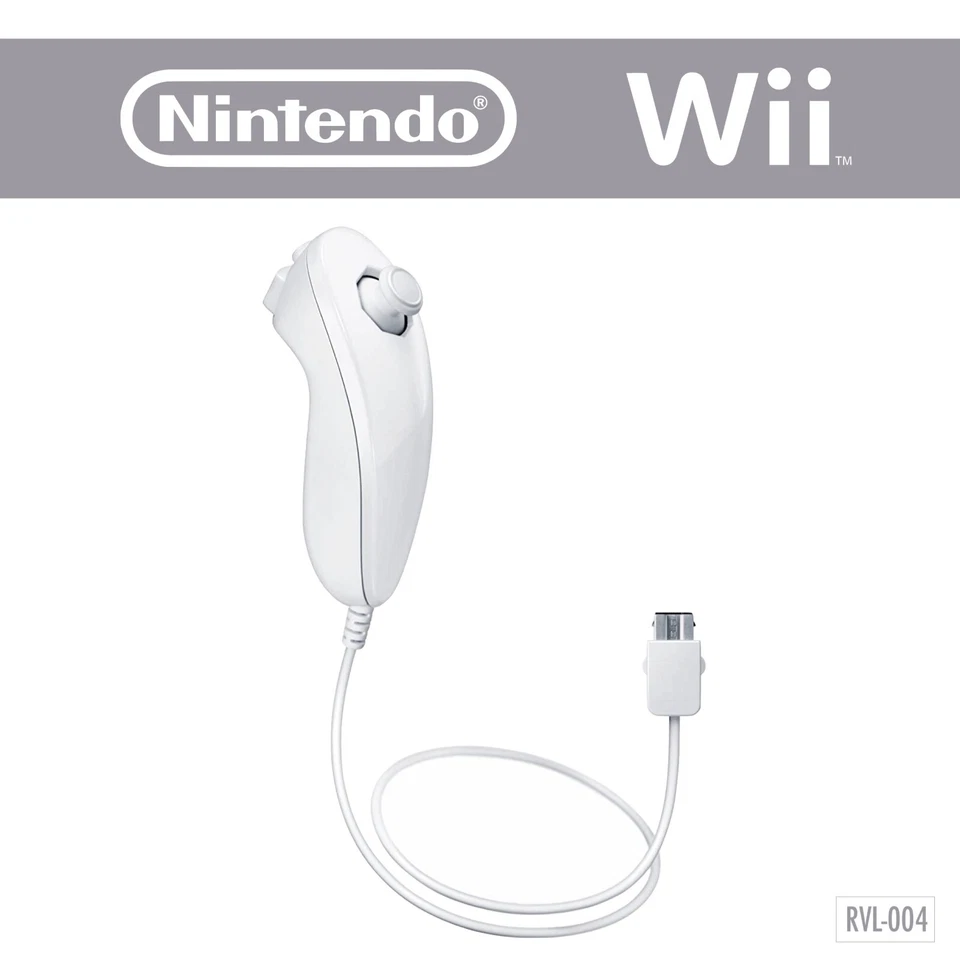 Remote Controller / Nunchuk (schwarz / weiß) ORIGINAL Nintendo Wii / U