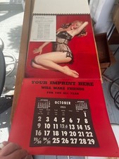 RARE complete 1955 Champion calendar salesman sample portfolio Marilyn Monroe