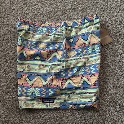 Patagonia Men's 5'' Baggies Swim Trunk Geometric Prints Pockets Lined Size Medium