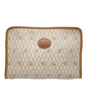 Sac pochette Christian Dior deuxième sac nid d'abeille beige authentique - Photo 1/4