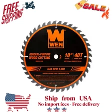 10" 40-Tooth Carbide-Tipped Professional Woodworking Saw Blade Miter Table Saws