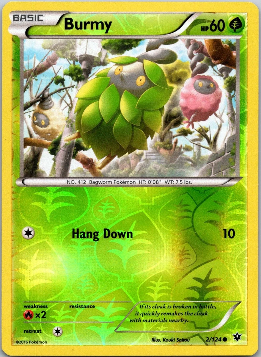 Burmy 2/124 Pokemon Fates Collide Common Reverse Holo NM/M 2016