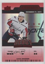 2022 Upper Deck Credentials Debut Ticket Access Red 15/299 Lucas Johansen 1g6d