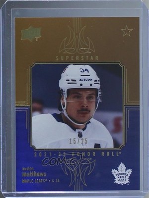 2021-22 Upper Deck Series 1 Honor Roll Gold Rainbow 15/25 Auston Matthews 07pz