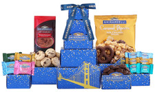Ghirardelli Chocolate Gift Tower Wine Country Baskets Caramel Corn Cookies Cocoa