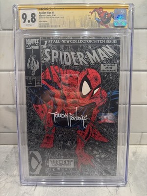 Spider-Man 1 CGC 9.8 1990 Signed Signature SS Todd McFarlane Custom Label