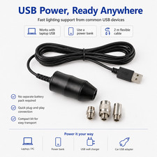 Portable LED Endoscope Cold Light Sourc Lightweight USB Power Supply