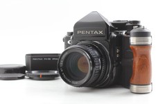 Late  MINT w/ Grip  Pentax 67 TTL Film Camera SMC P 105mm f/2.4 Lens JAPAN