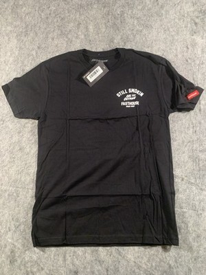NWT Fasthouse Smoke & Octane Black Tshirt Skull Head Still Smoking Size M