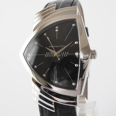 Hamilton Ventura H244112 Quartz Black Dial 32mm Box