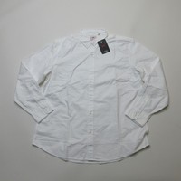 Levi's Mens Authentic Button Down Shirt L White Relaxed Fit Long Sleeve NWT