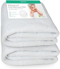 Waterproof Crib Mattress Pad  Ultra-Breathable Quilted Layer for Comfort  Univ