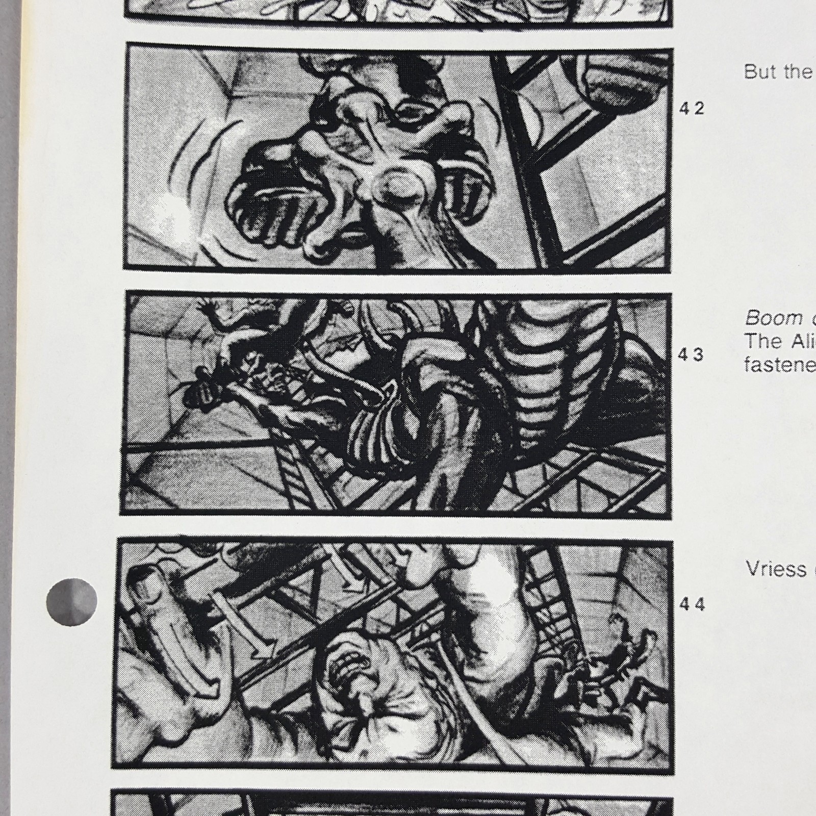 Image 6 of Alien: Resurrection - Production Used Storyboard, Alien Attacks Crew 150-70