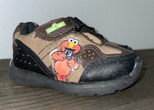 Vintage Y2K Sesame Street Elmo Baby Toddler Shoes SZ 3 Leather Hard Sole Sneaker