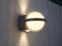 Kleine Up And Down Led AußEnwandleuchte Kugel Aus Aluminium Anthrazit, H: 11Cm