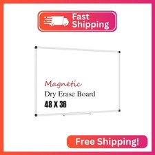 XBoard Magnetic Whiteboard 48 x 36, White Board 4 x 3, Dry Erase Board with Deta