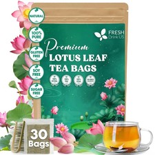 FreshDrinkUS, Premium 30 Lotus Leaf Tea Bags, 100 Natural  Pure 30 Bags
