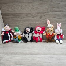Vintage Disney Store Alice in Wonderland Mini Bean Bag Plush Set of 6