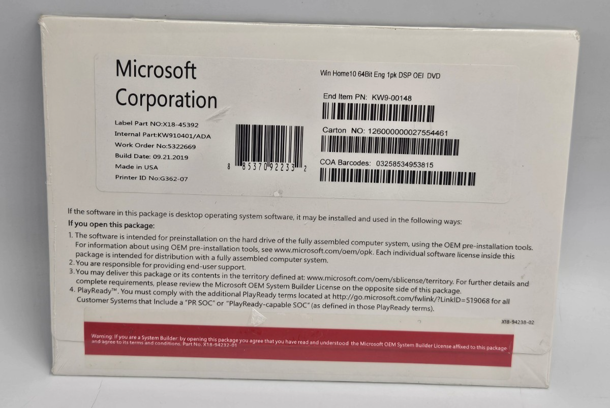 Microsoft Windows10  ★ ウィンドウズ10 OS Microsoft Professional Business Software - Windows 10 Pro 32