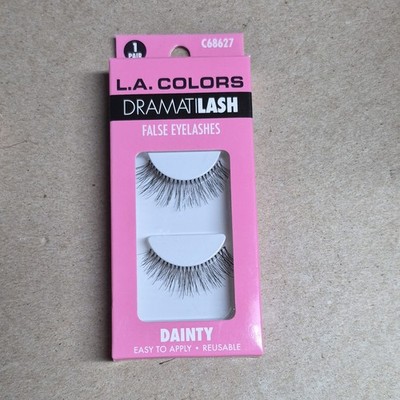 L.A. COLORS DramatiLash Dainty Strip False Eyelashes Black Natural Short C68627