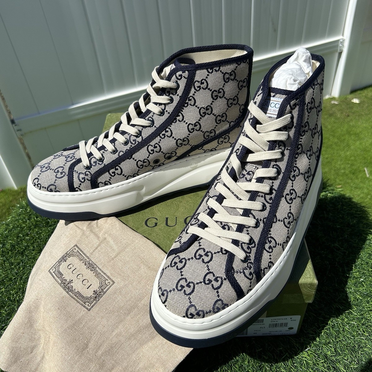 NIB NEW Gucci Men’s 1977 Canvas GG Supreme Logo Monogram Tennis Sneakers Gucci Gucci Tennis 1977 Sneakers | Neiman Marcus main image 2