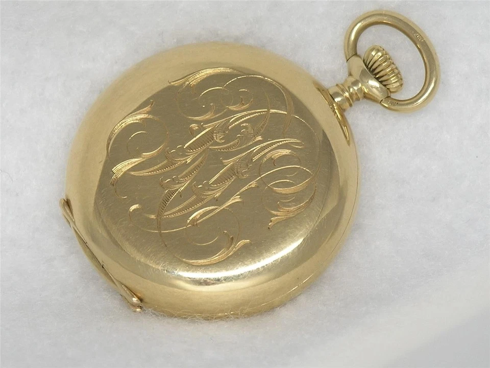 VINTAGE 34MM 18K LADY PATEK PHILIPPE HUNTER'S CASE POCKET WATCH, SERVICED! - image 2 of 4