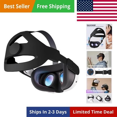 Head Strap Compatible for Quest 3S/Quest 3/Quest 2 Accessories with Head Cush...