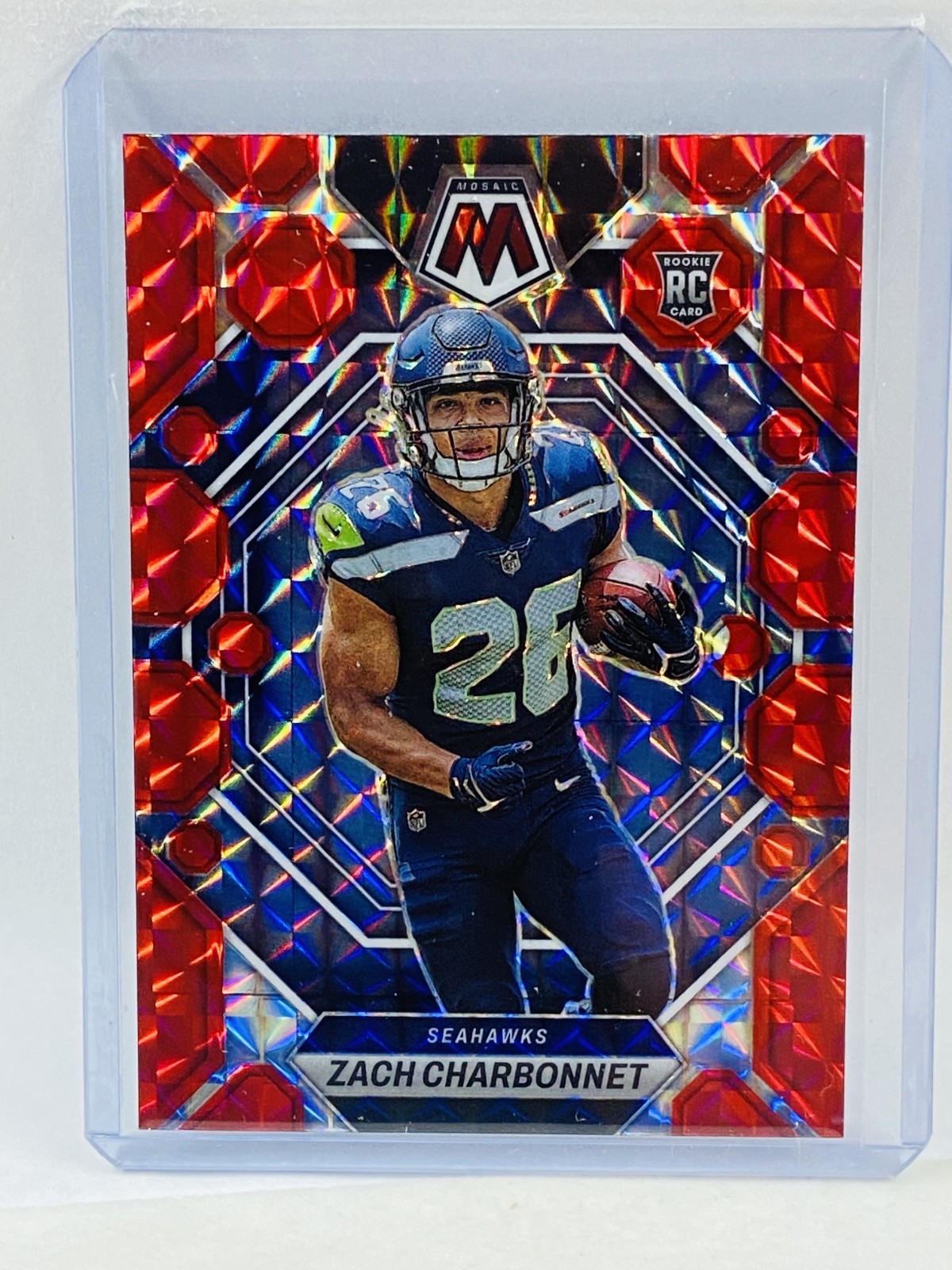 2023 Panini Mosaic Zach Charbonnet RC Red Mosaic #379