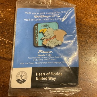  Dumbo 2006 United Way Participant Cast Member Exclusive 3-D Disney Pin 
