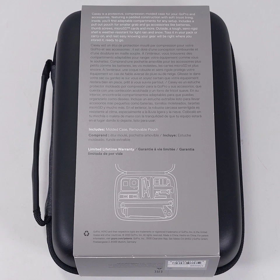 GoPro Casey Molded Case For Camera And Accessories Removable Pouch Black - Image 2 of 4