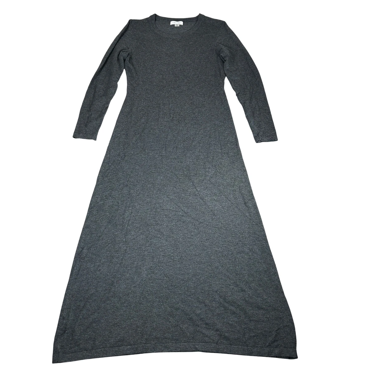 knee length dresses for ladies Calvin Klein Lace-Up V-Neck Zipper Sleeve Dress Black Gold Detailing S main image 0