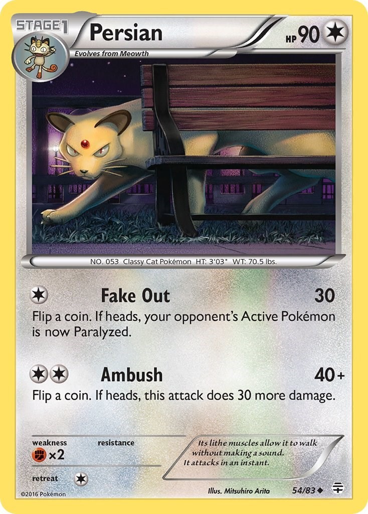 LP Persian [Generations 54/83] Reverse Holofoil Uncommon Pokemon TCG