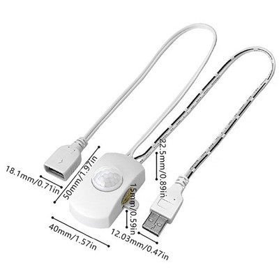 USB PIR Motion Sensor Switch Body Infrared Intelligent Sensing Detector Switch