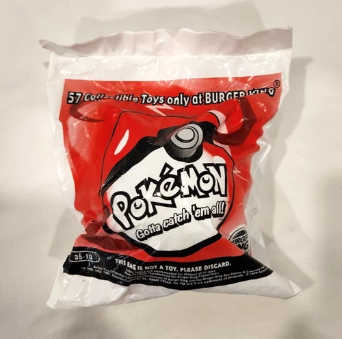 Pokemon Burger King Toy NEW 1999 Sealed Vintage 35-10 Pikachu Figure Pokeball