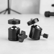Universal 1/4" Swivel Mini Ball Head Screw Tripod Mount  2 Pack  , 360 Degree R...
