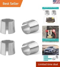 2 Pairs Car Battery Terminal Adapters - Durable Lead Shim for Safe Connections