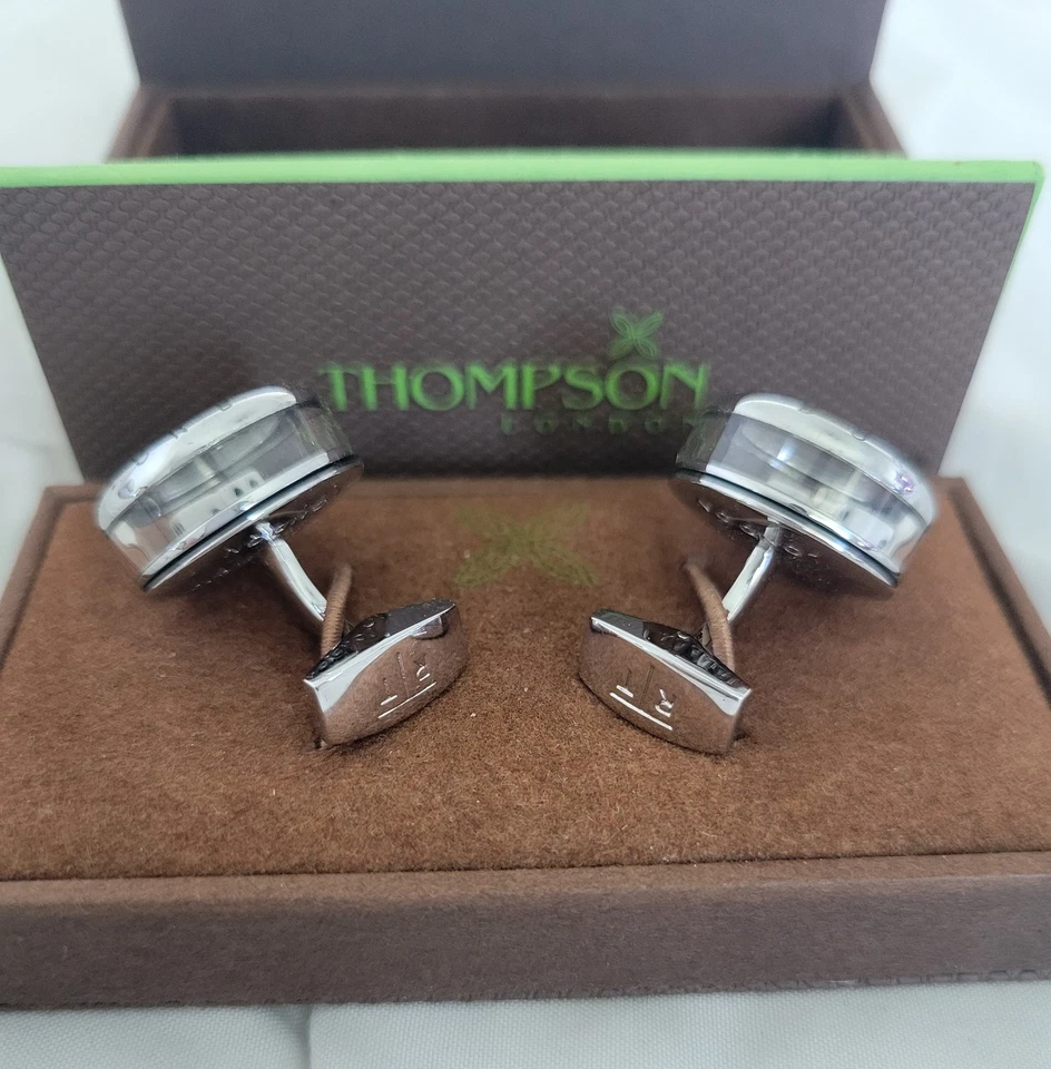 Gemelos para hombre Tateossian Circular Craps Team. Estilo de juego - dados funcionales Foto 2 de 4