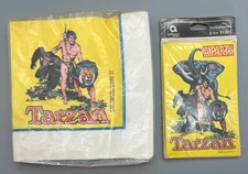 Vintage TARZAN Party Invitations and Napkins 1975 Made In USA.  AMSCAN, Sealed