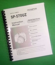 Manuale d'uso per fotocamera Olympus SP-570UZ SP570UZ 100 pagine con cover trasparenti!