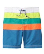 NWT Gymboree SPRING VACATION Boys Blue Stripe Swim Shop Swimsuit Trunks 18-24 M