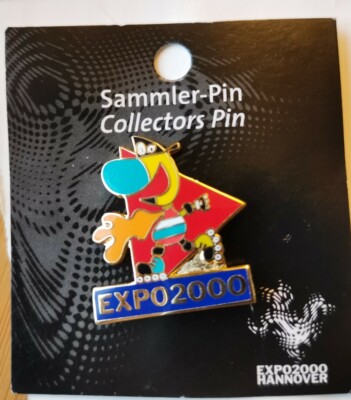 Pin - EXPO 2000 Hannover auf Original Expo 2000 Verkaufspappe 