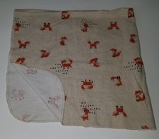 Gerber Tan Fox Receiving Blanket Lovey Security 100 Cotton You Can't Outfox Me
