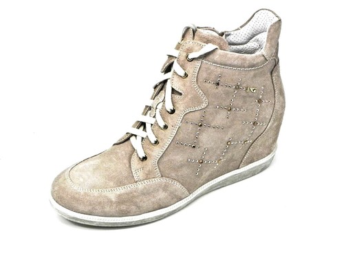 Nerogiardini Scarpa P411055D alta con zeppa interna camoscio sabbia zip n  41 | eBay